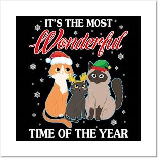 Cats Dance Together It's The Most Wonderful Time Of The Year Posters and Art